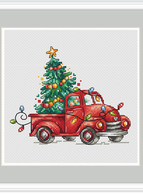 公主绣铺DMC自配套件纯棉线精准印花套件211218圣诞树小汽车