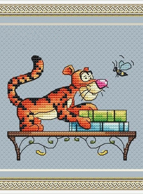 公主绣铺DMC自配套件纯棉线精准印花套件201206跳跳虎