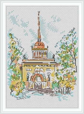 公主绣铺DMC自配套件纯棉线精准印花套件210719城市风景01