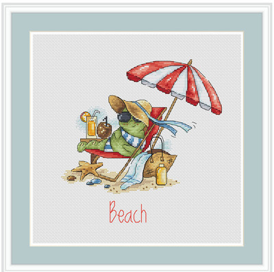 公主绣铺DMC自配套件纯棉线精准印花套件220323毛毛虫沙滩