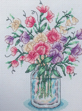 公主绣铺DMC十字绣自配套件纯棉线精准印花套件231006小花瓶