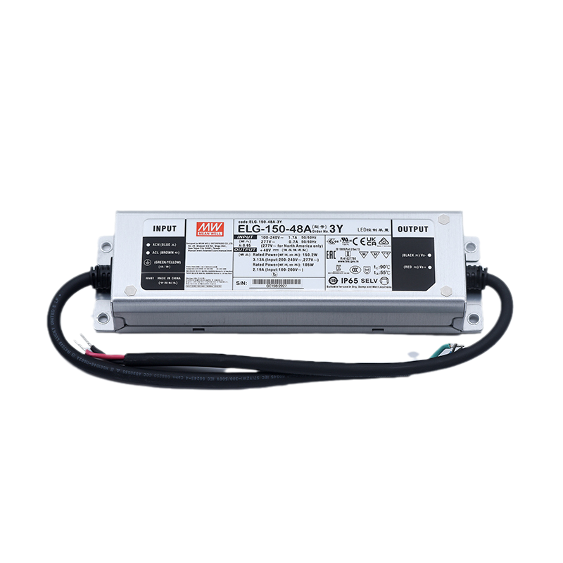 ELG-150-48A-3Y明纬防水LED开关电源150W48V恒流恒压照明调光驱动