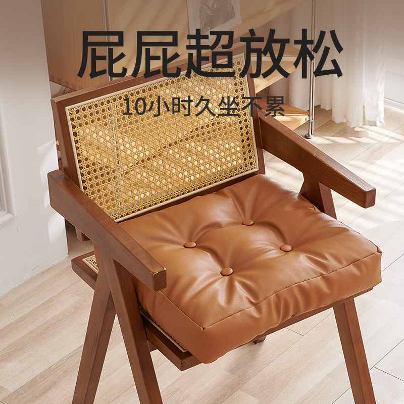真皮座垫咖啡馆茶室餐椅塌塌米窗台垫海绵皮垫椅子实木牛皮坐垫