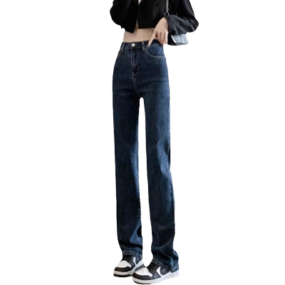 加绒窄版高腰修身显瘦直筒烟管裤