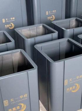 户外不锈钢花箱组合商业街花槽铁艺花器广场花盆隔断室外花坛定制