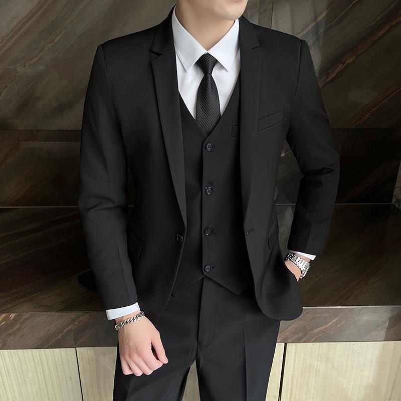西服套装男士商务休闲韩版伴郎服新郎结婚修身主持人礼服西装外套