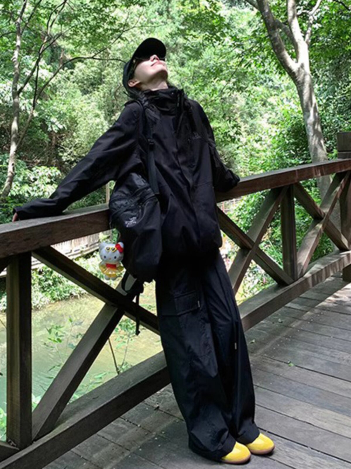 美式降落伞兵裤男生新款秋季直筒工装裤子潮牌速干宽松运动冲锋裤