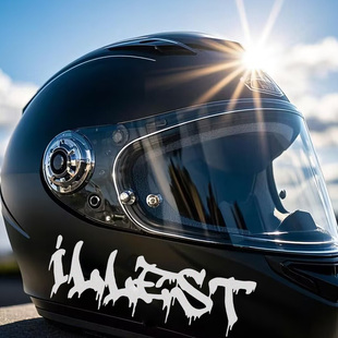 WHY SO SERIOUS头盔镜面小丑摩托电动车摩托车个性装饰汽车贴纸