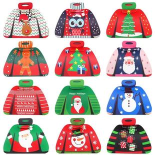 12/24Pcs Christmas Candy Box Cloth Shape Chocolate Gift Pack