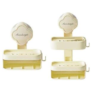 Shower Soap Holder Suction Cup Double Layer Suction Soap