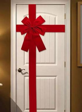 Big Ribbon Bow Christmas Red Redbow Front Door Decorations H