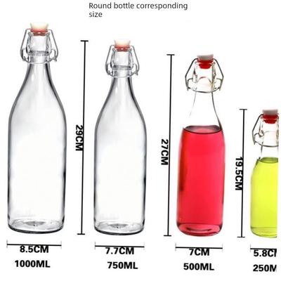 Clasp glass sealed water bottle enzyme wine juice bottle 1