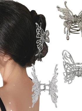 Metal Liquid Butterfly Hair Clip Fashion Silver Color Geomet