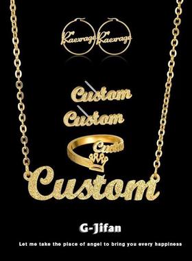 Custom bracelets beads family name engraved jewelry gift