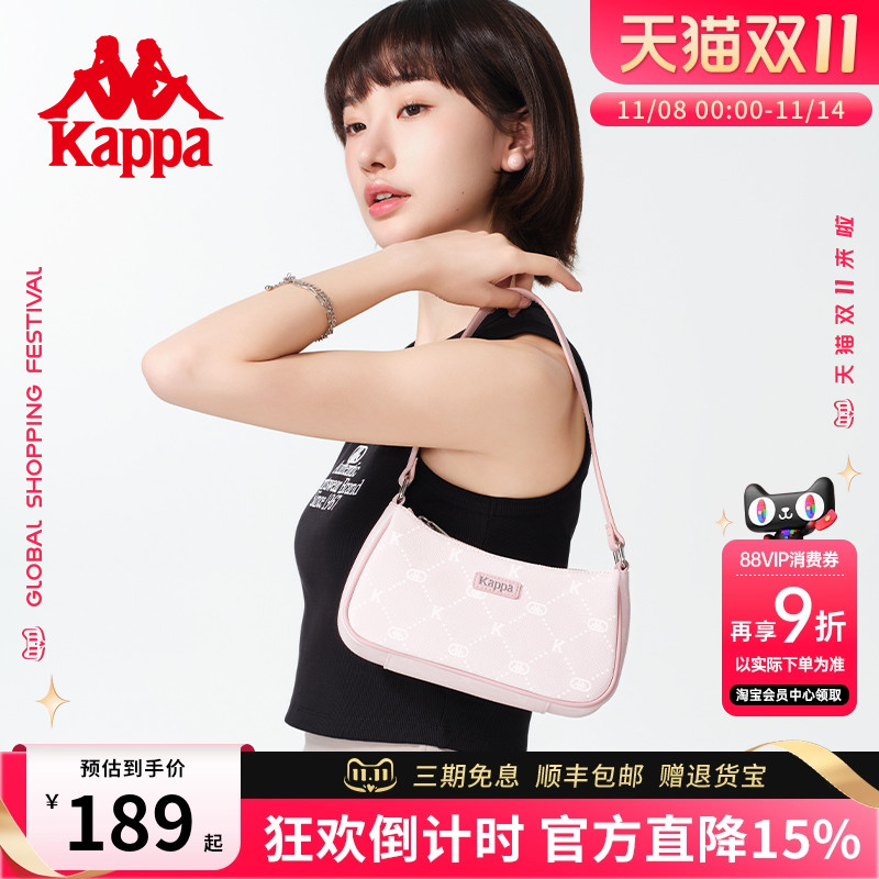 Kappa卡帕单肩包满印皮质感