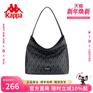 高级感黑老花大容量通勤单肩包 HOBO托特包女式 Kappa卡帕 25年新款