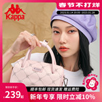 Kappa卡帕 22年新款女士迷你手提单肩包时尚老花波士顿圆桶斜挎包