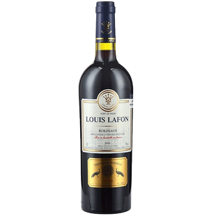 路易拉菲LOUISLAFON旗舰店孔雀堡红葡萄酒法国原瓶进口红酒礼盒装