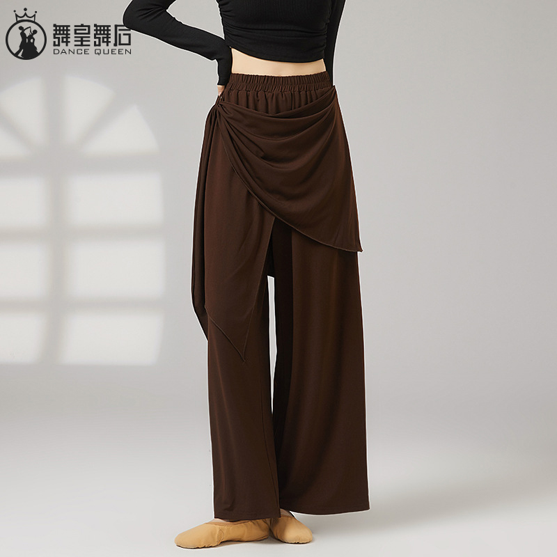 舞蹈服女屁帘飘片系带宽松阔腿裤
