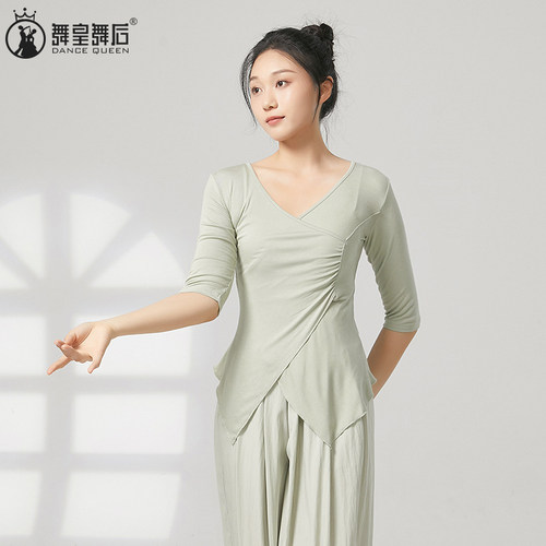 2026夏季新款古典舞练功服日常可穿舞蹈服上衣女中袖现代舞形体服