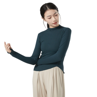 秋冬新现代舞练功服古典舞蹈针织套指长袖上衣女中国形体集训服装