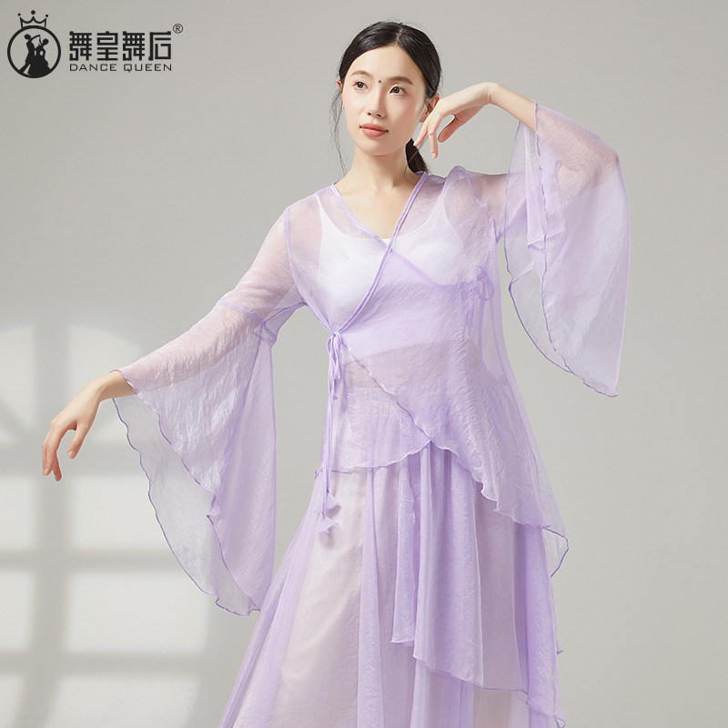 古典舞服女飘逸雪纺纱衣仙气