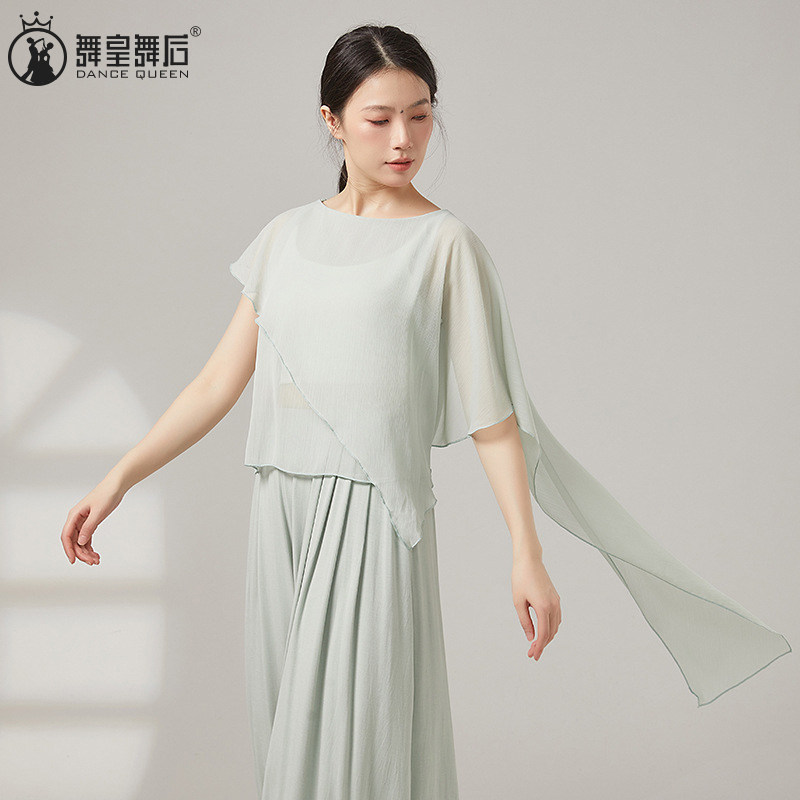 古典舞舞蹈服纱衣仙气飘逸上衣