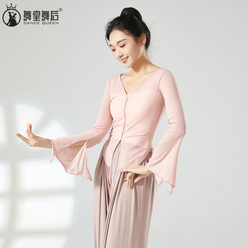 现代舞练功服舞蹈服气质上衣修身