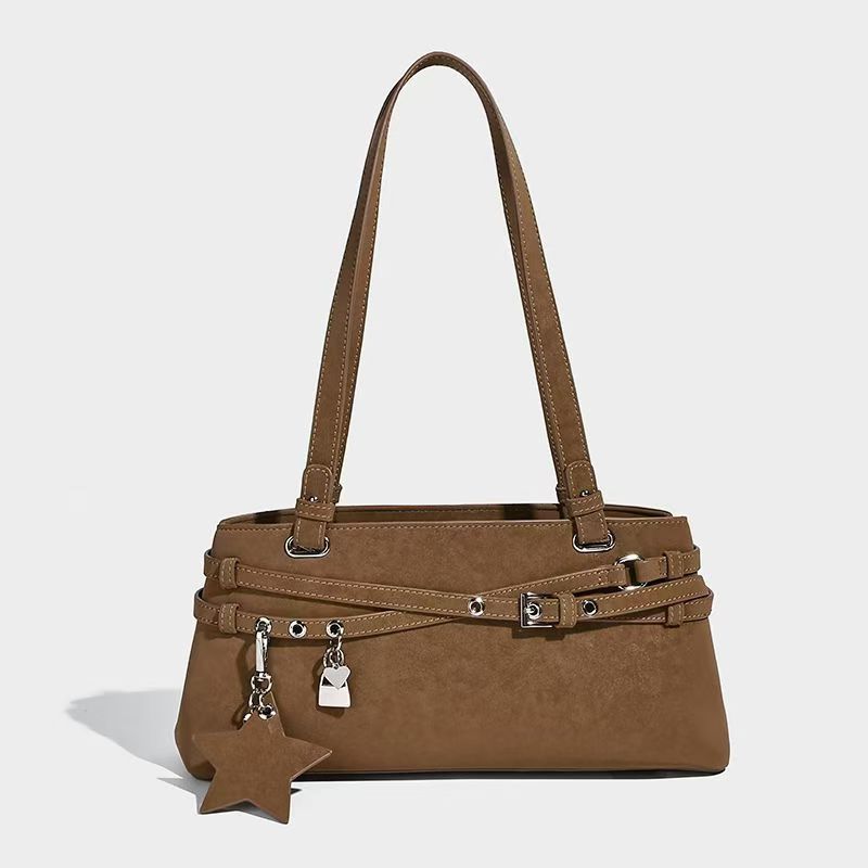 2025新款单肩腋下包法棍包高级感手提通勤包休闲出游纯色小众设计