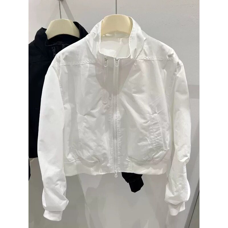 春季韩版宽松显瘦立领棒球外套女图片
