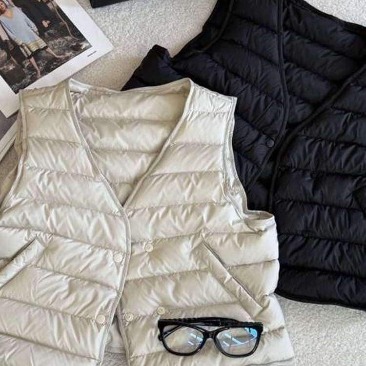 秋冬新款轻薄羽绒马夹女短款v领内胆背心小个子坎肩叠穿内搭外套,女装/女士精品,马夹,淘宝优惠券,粉丝福利购,淘宝优惠卷