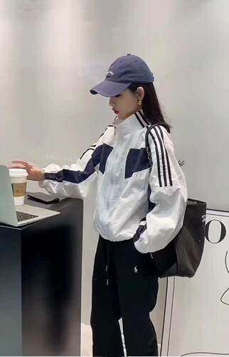 春夏撞色棒球短外套女防晒透气