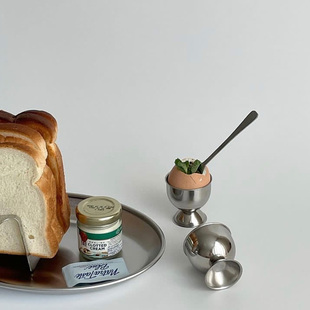 鸡蛋架 米间食堂 不锈钢鸡蛋托 韩国ins同款 鸡蛋座 防烫鸡蛋杯