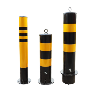 钢管警示柱预埋铁立柱防撞柱固定路桩埋地道路隔离杆道口柱分道柱