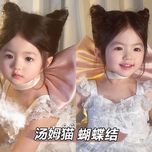 cos汤姆的梦中情猫儿童超大蝴蝶结脖子颈链假发抓夹头饰女童项圈