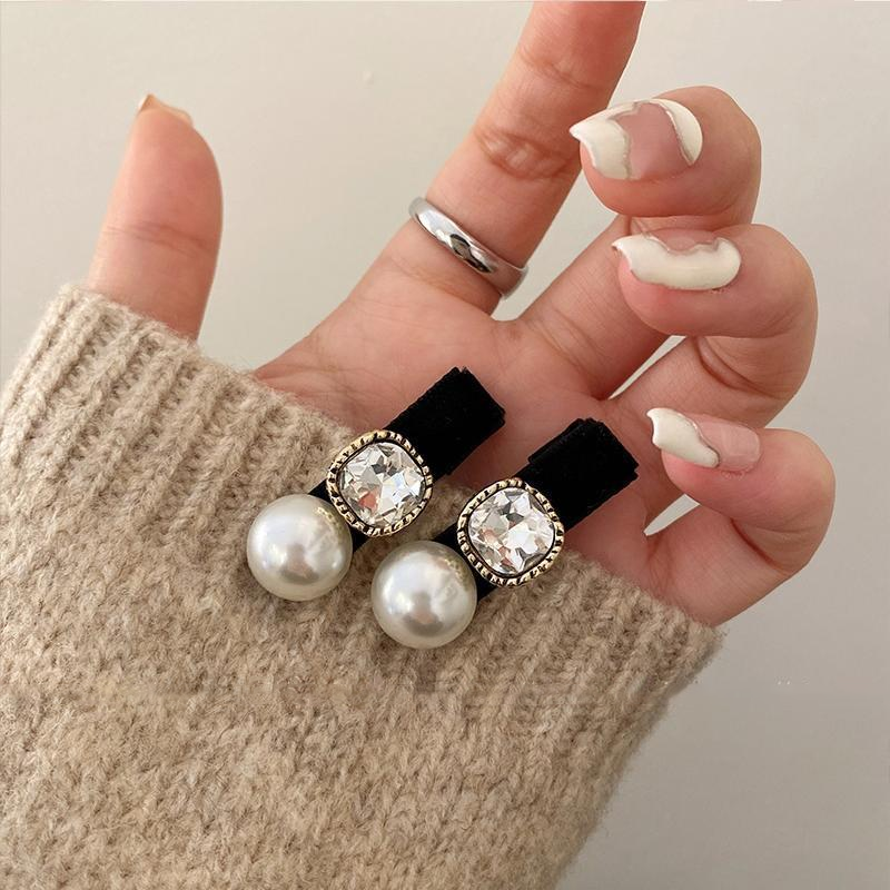 优雅珍珠侧边夹子刘海夹