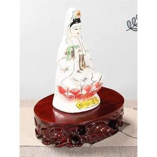 观音菩萨财神家用加高佛像底座阶梯莲花佛龛摆件供奉托架垫高供台