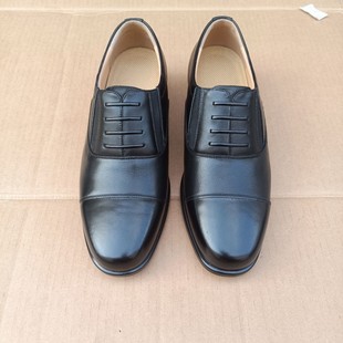 三接头皮鞋制式商务正装真皮B皮鞋低帮工装皮鞋黑色男士软底皮鞋