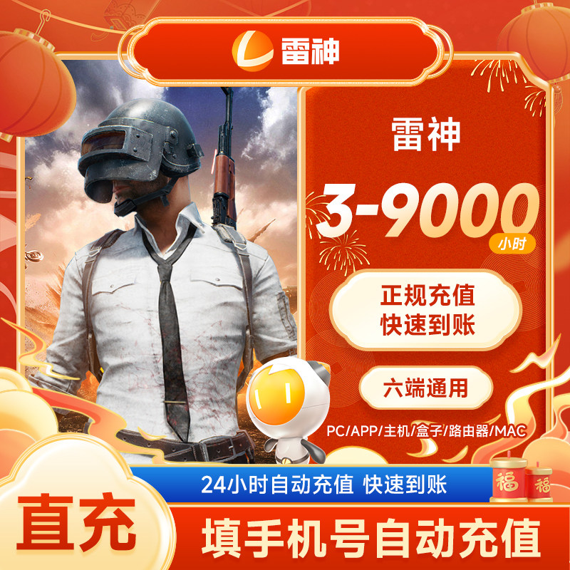【官方正品】雷神加速器3-9000小时长鹅鸭杀主机网络游戏加器器