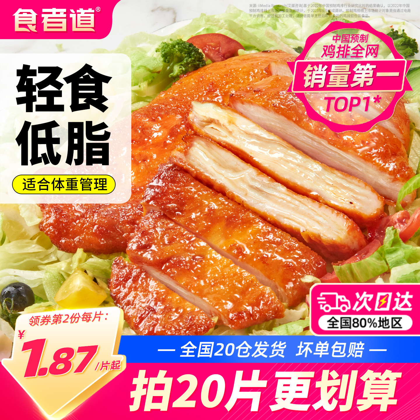 【食者道】奥尔良鸡排低脂鸡胸肉