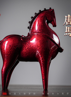 太古非遗大漆唐马招财礼盒