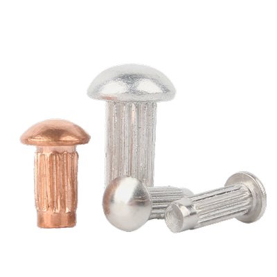 紫铜圆头竖纹铆钉铝实心铭牌铆钉