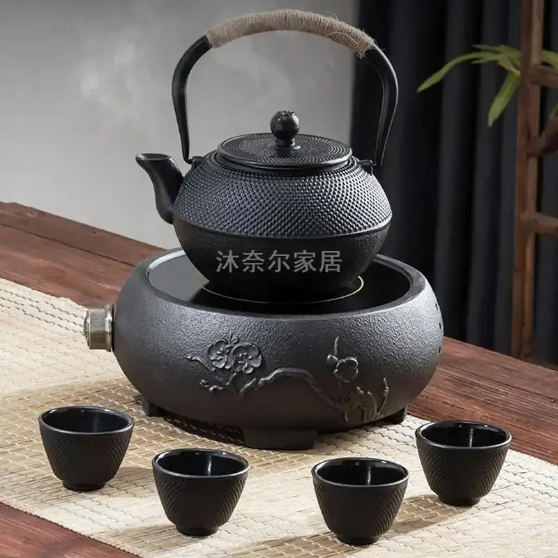 日式铸铁壶烧水泡茶壶套装电陶炉专用煮茶器炭火壶围炉明火茶炉壶