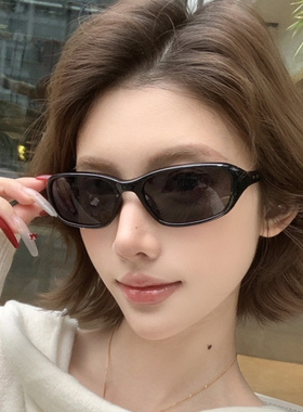 新款y2k辣妹墨镜女款可当发箍ins高级感圆脸显瘦欧美风时髦太阳镜