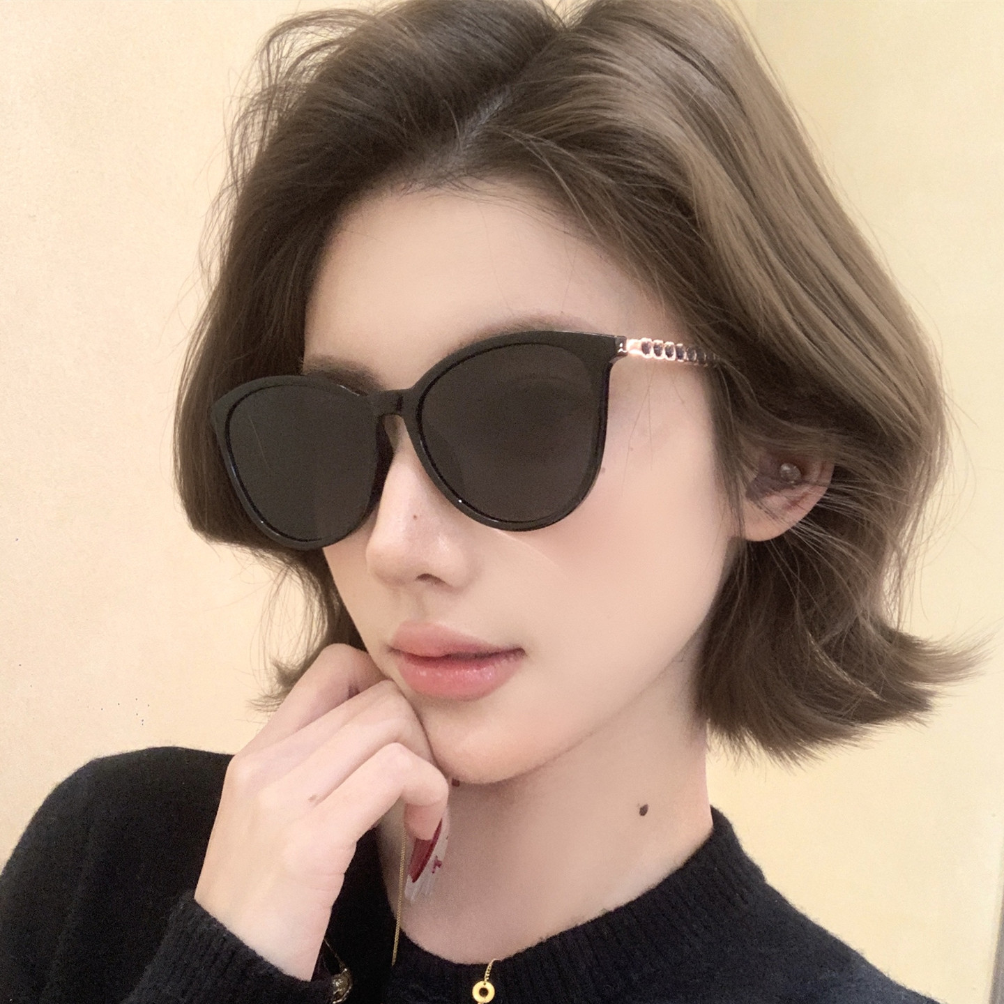 2026新款猫眼偏光太阳镜司机开车高级感防紫外线方圆脸显瘦墨镜潮