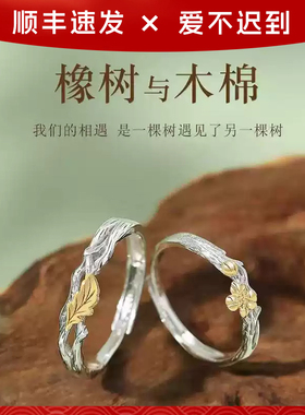 新年礼物情侣对戒小众设计