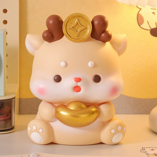 小鹿存钱罐摆件大容量只进不出