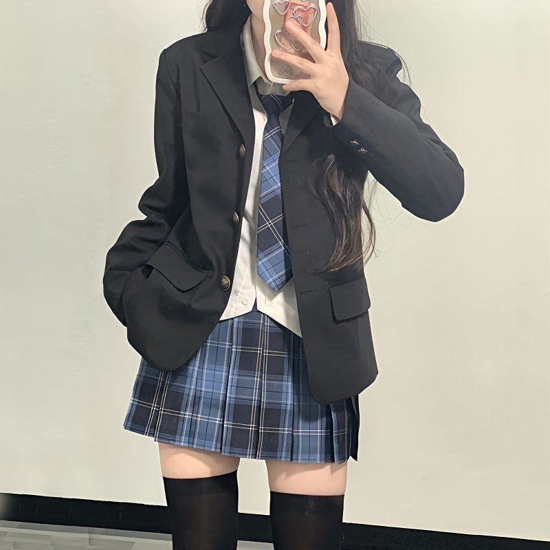 jk外套西装外套春秋季爆款原创日系学院风学生校供感西服外套上衣