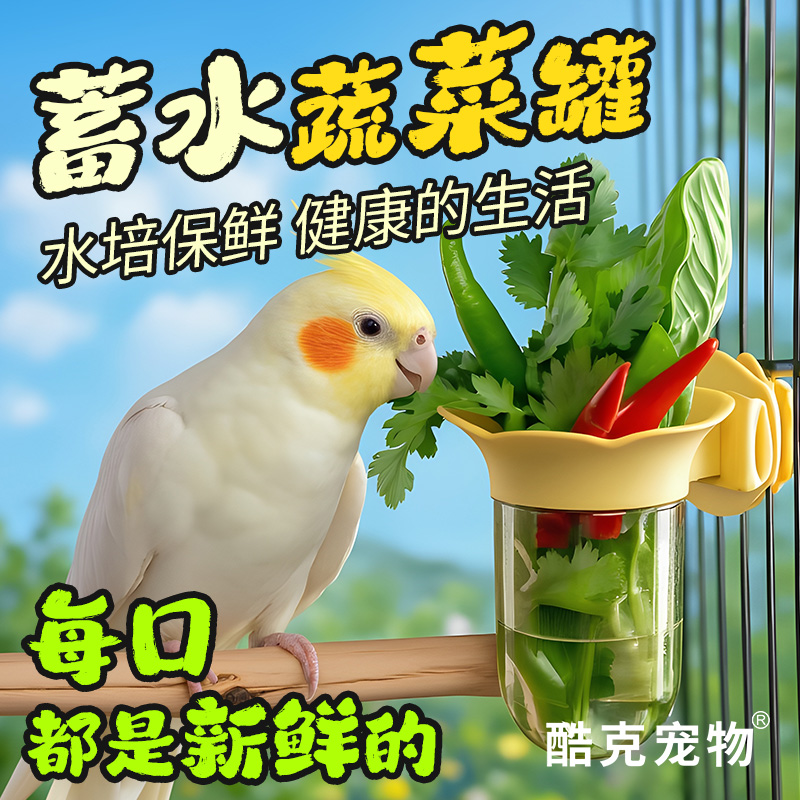 鹦鹉可爱创意蔬菜喂食器