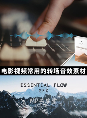 音效素材131个电影视频常用的转场音效素材 ESSENTIAL FLOW SFX